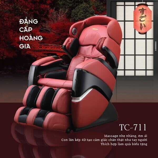 Ghế mát xa: Ghế Massage Toàn Thân Hoàng Gia Tokuyo TC-711
